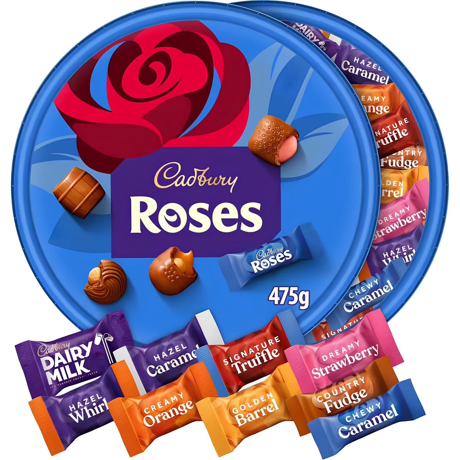 Cadbury Roses Assorted Chocolate Tub 475g - Variety Snack Mix