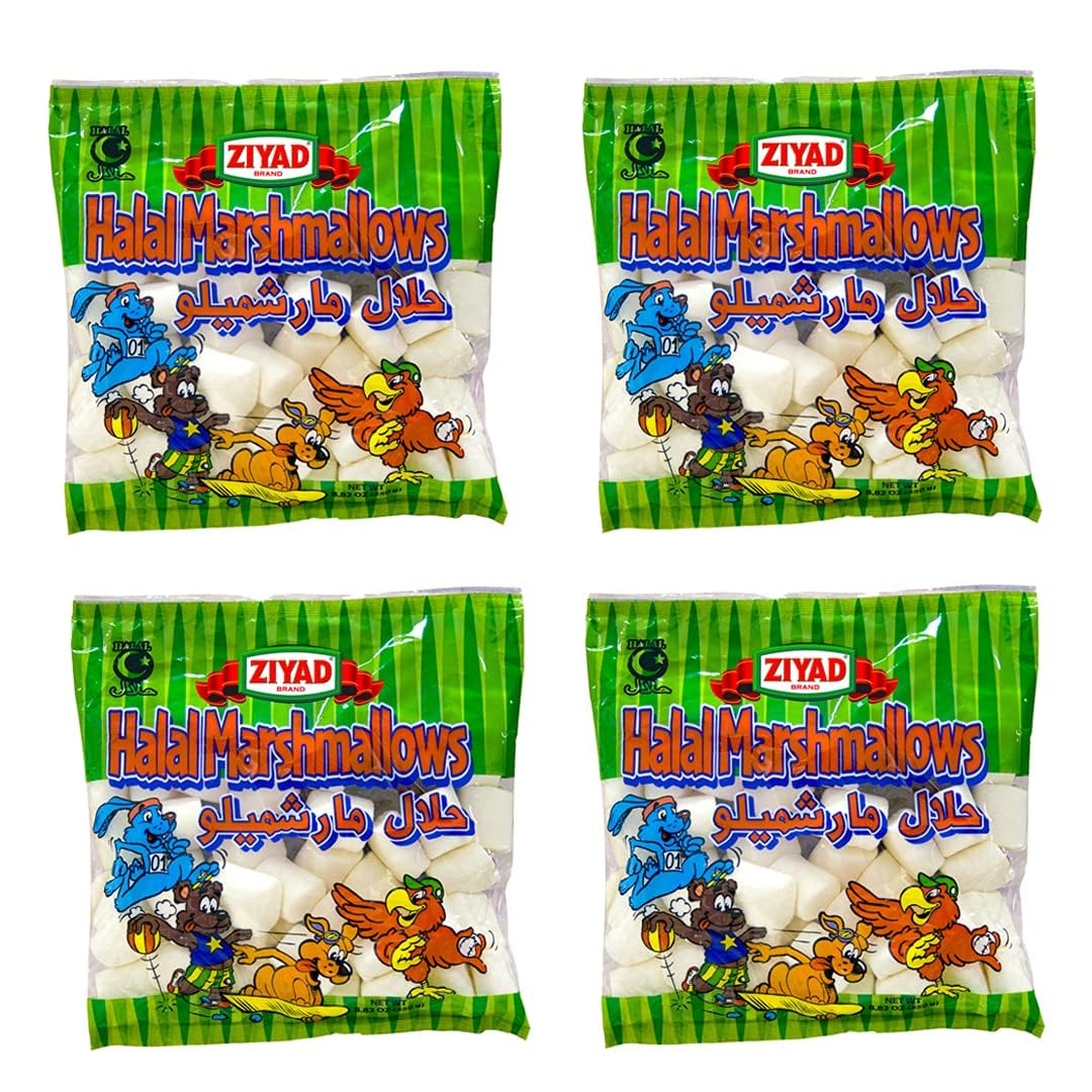 Ziyad Halal Large Marshmallows-250g (Pack of 4)