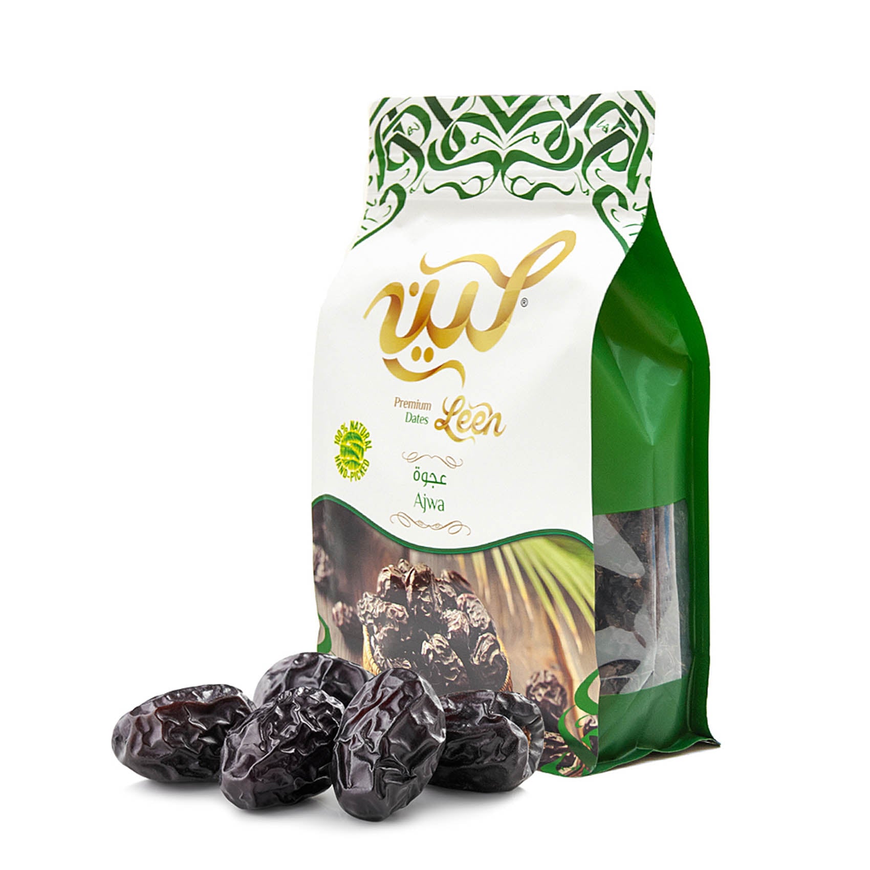 Leen Ajwa Dates From Madinah Resealable Pouch
