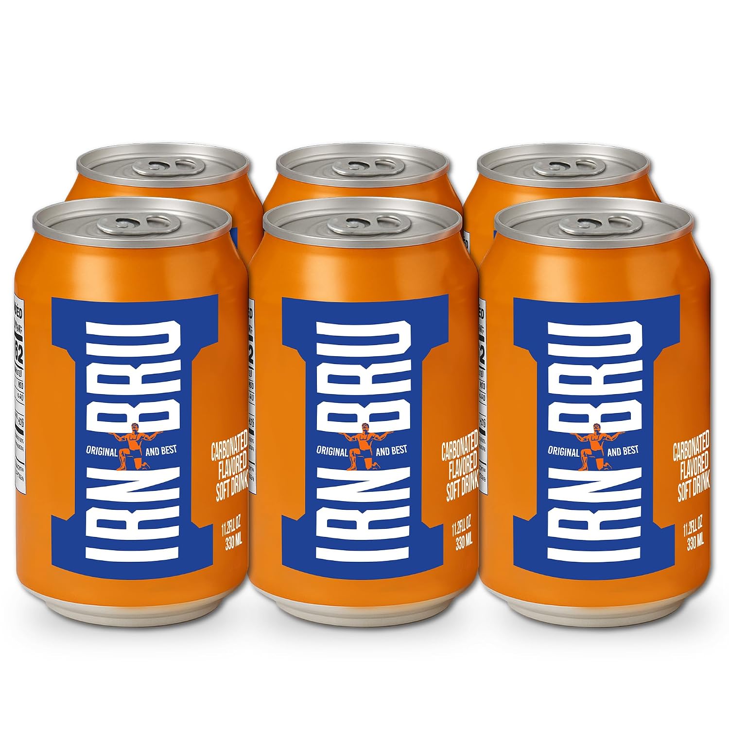 IRN-BRU Original Scottish Sparkling Soda 11.1 fl oz Cans (Pack of 6)
