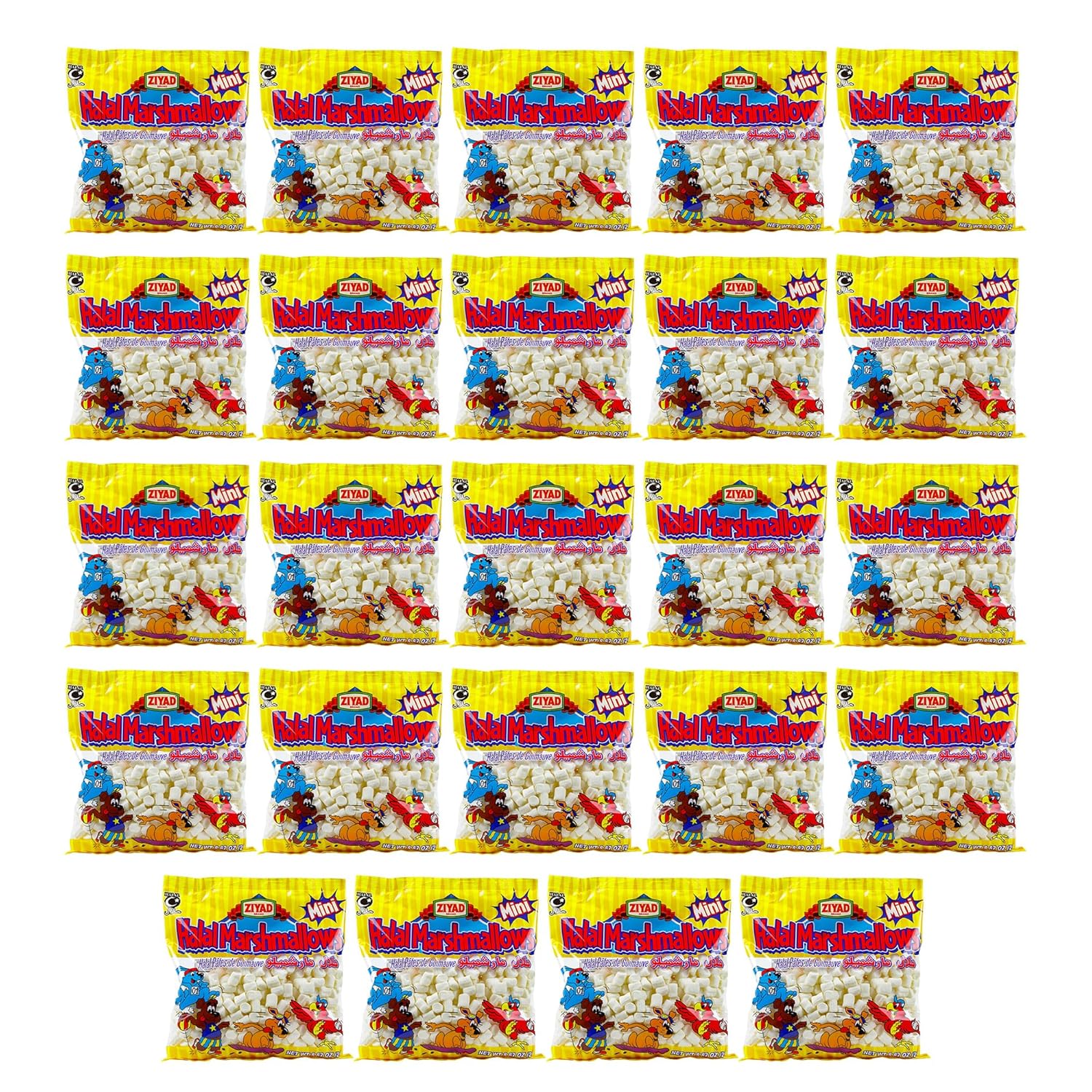 Ziyad Halal Mini Marshmallows 250g (Pack of 24)