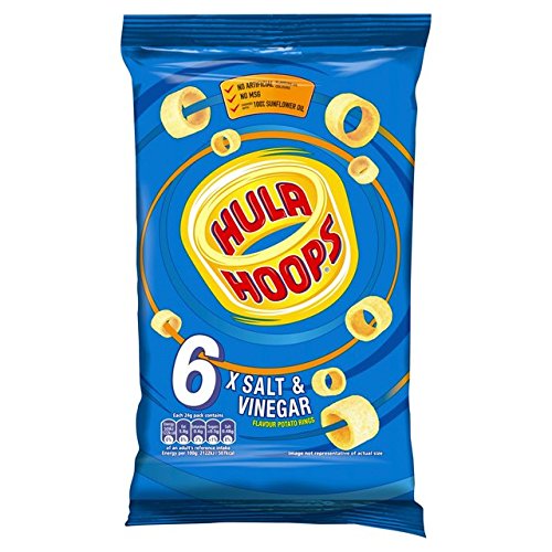 KP Hula Hoops Salt & Vinegar Crisps 6 Pack (6x24g)